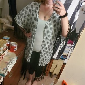 Torrid Fringe Medallion Kimono